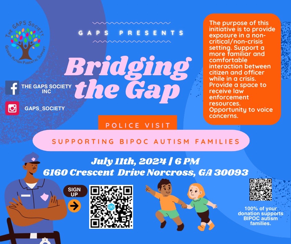 Bridging the Gap GAPS Police Event flyer.