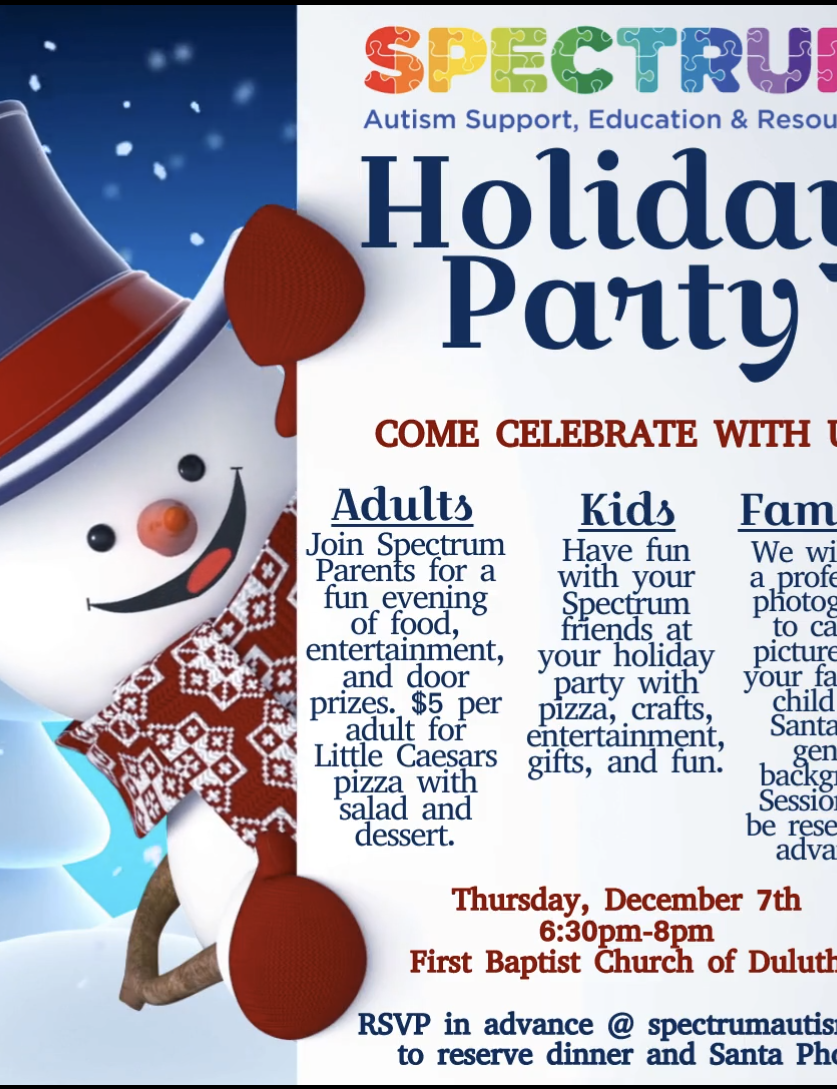 Spectrum Holiday Party Flyer.